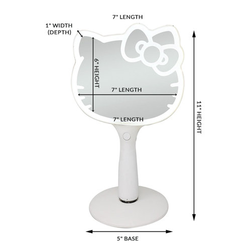 IMPRESSIONS VANITY · COMPANY Hello Kitty LED Handheld Mirror, Makeup Vanity Mirror with Standing